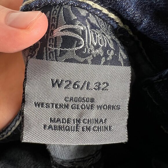 Silver Jeans Womens Suki Low Rise Bootcut Jeans Size 26 Dark Wash Y2K Western - Picture 15 of 16